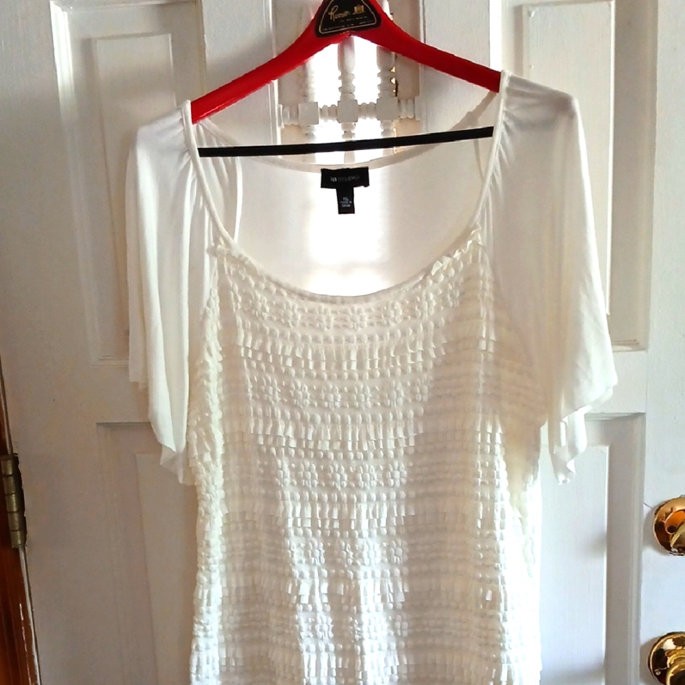 ABStudio White Textured Top